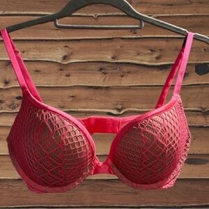 Victoria's Secret Pink Fishnet Lace Bra 32D